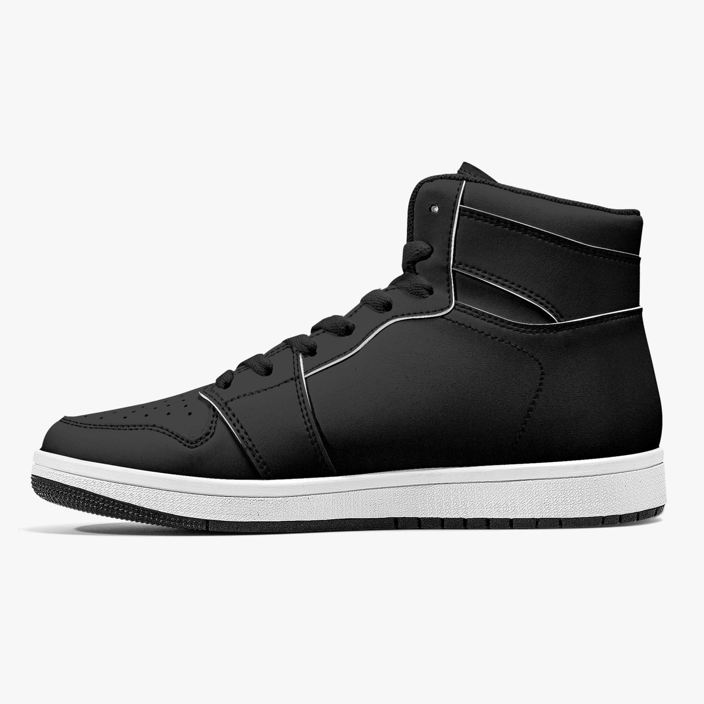 "PROZAK" High-Top Leather Sneakers - White / Black